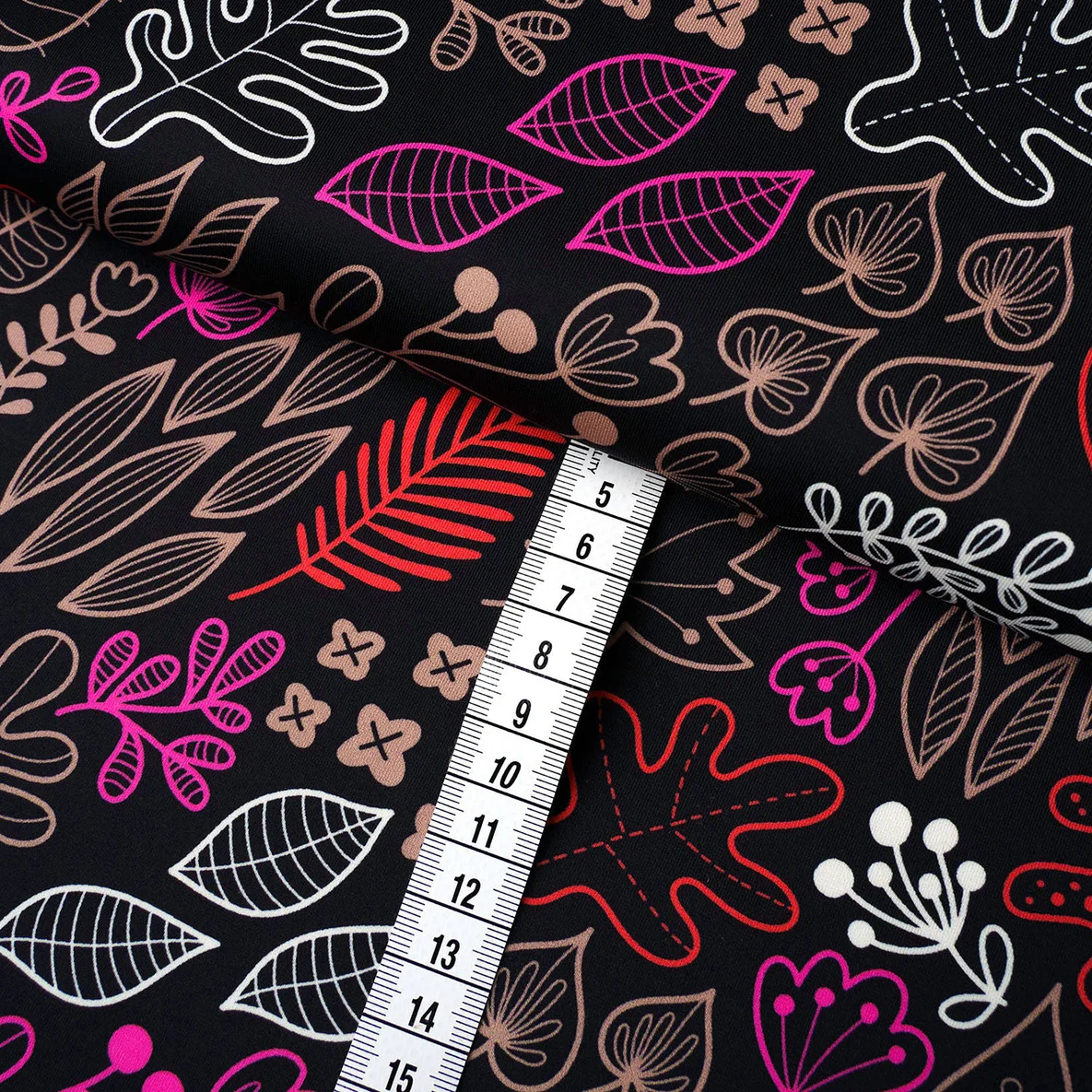 Performance Jersey "Leaves" Schwarz Pink