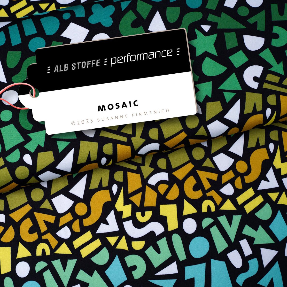 Performance Jersey "Mosaic" Schwarz Grün