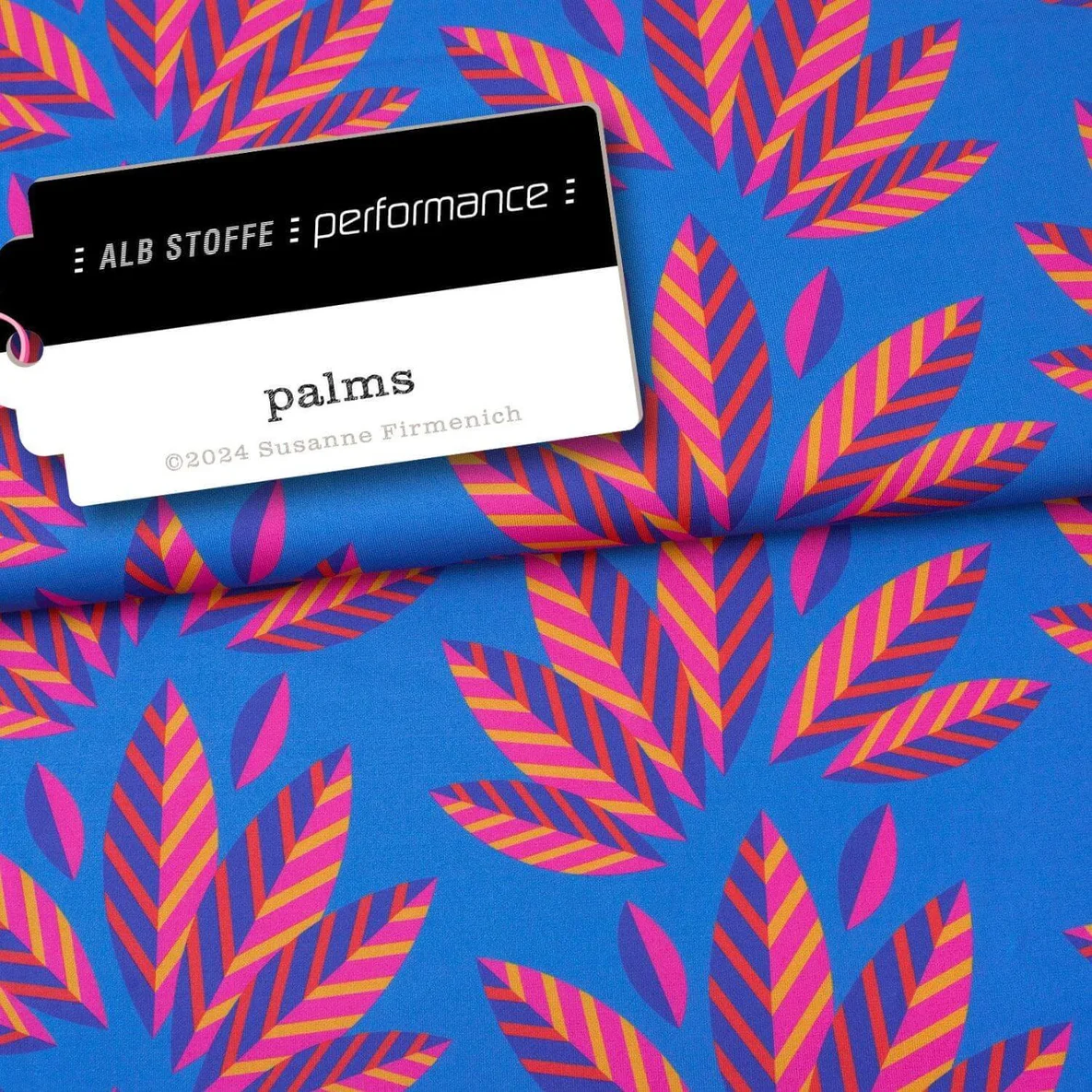 Performance Jersey "Palms" Blau