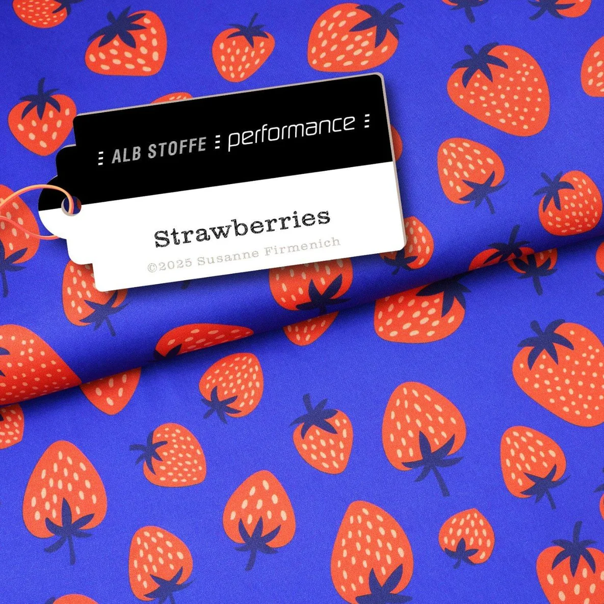 Performance Jersey "Strawberries" Blau