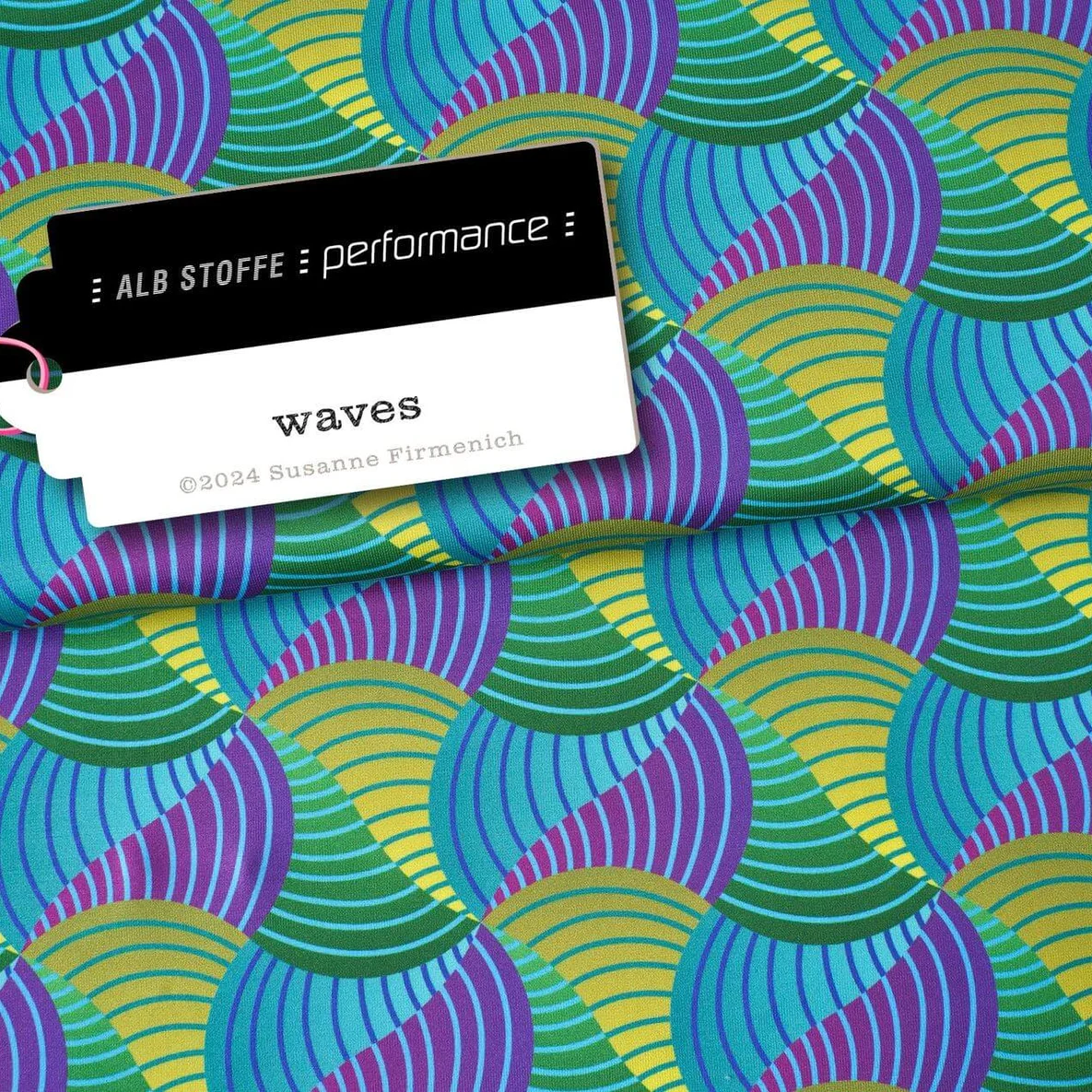 Performance Jersey "Waves" Grün