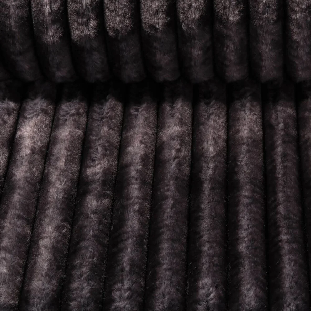 Plüschfell Streifen Batik Schwarz