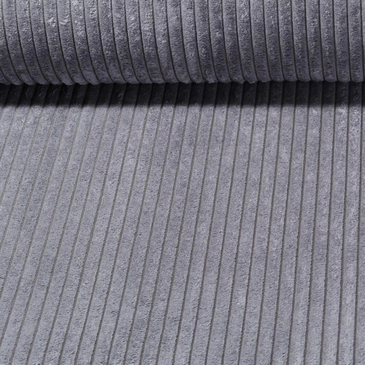 Polsterstoff Breitcord 10mm Roy Dunkelgrau