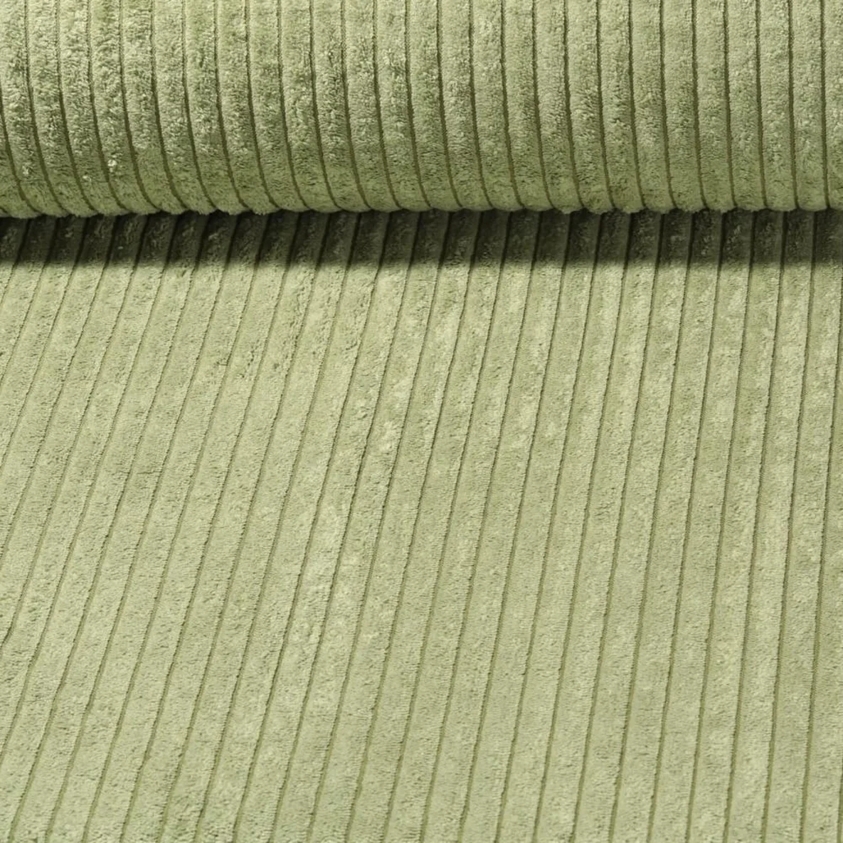 Polsterstoff Breitcord 10mm Roy Lindgrün