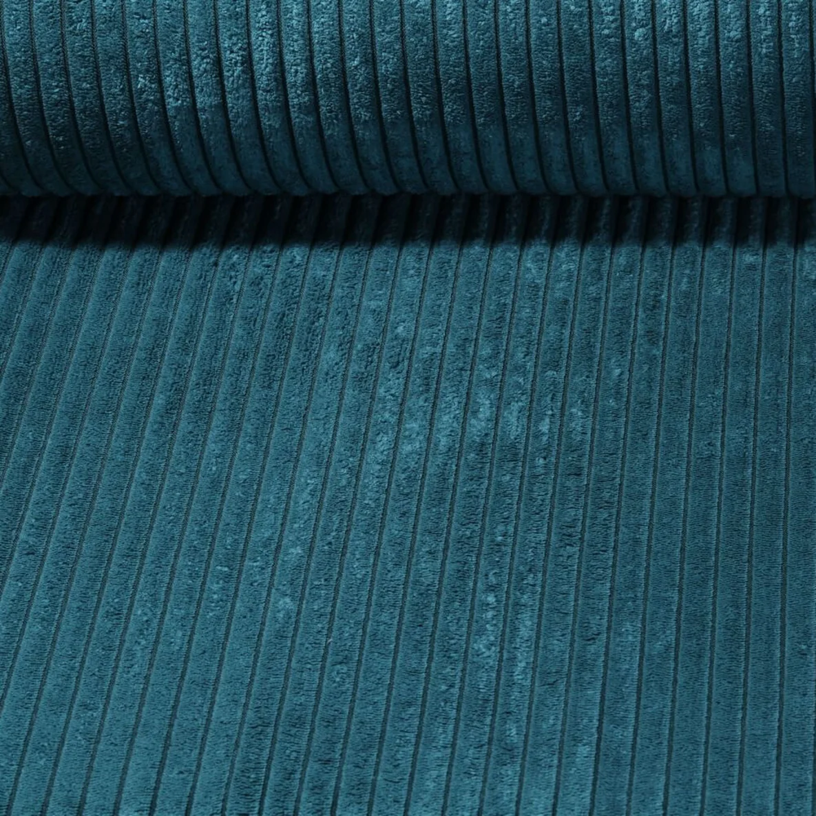 Polsterstoff Breitcord 10mm Roy Petrolgrün