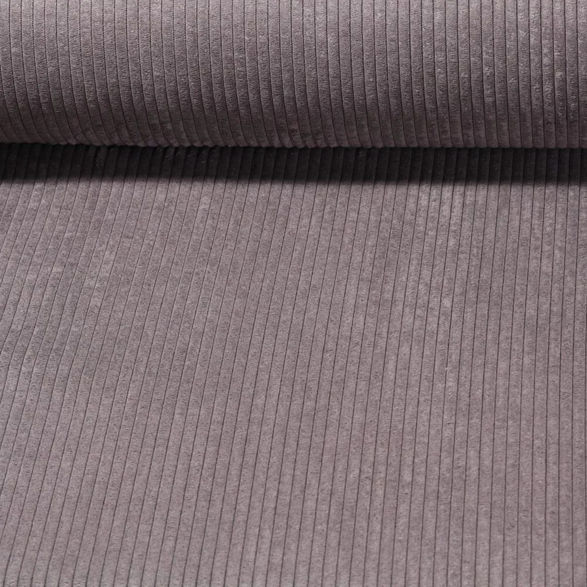 Polsterstoff Breitcord 5mm Keely Graubraun 