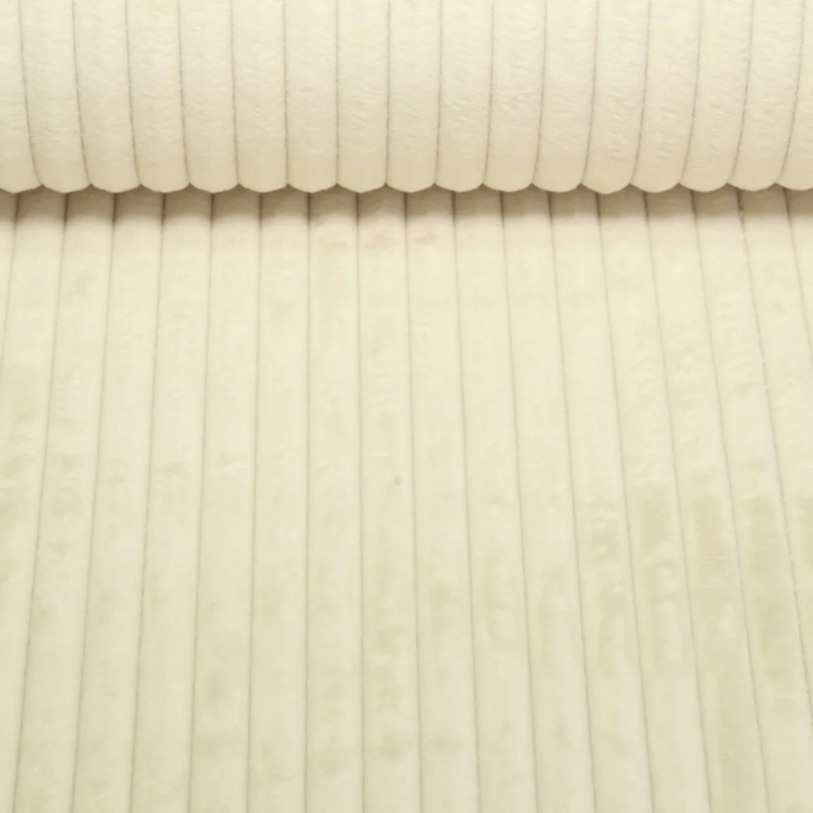 Polsterstoff "Hazel" XL Breitcord Uni Ecru