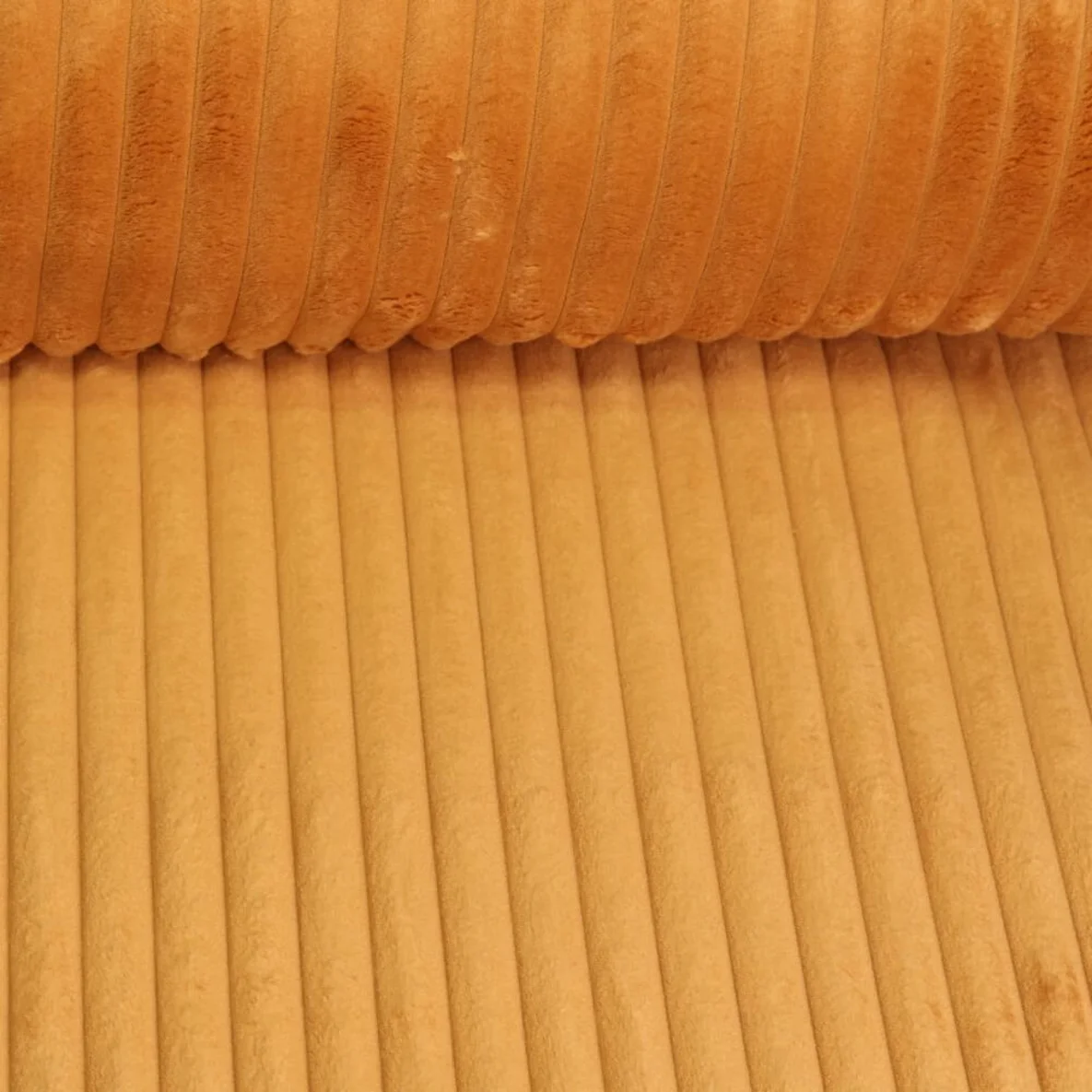 Polsterstoff "Hazel" XL Breitcord Uni Ocker