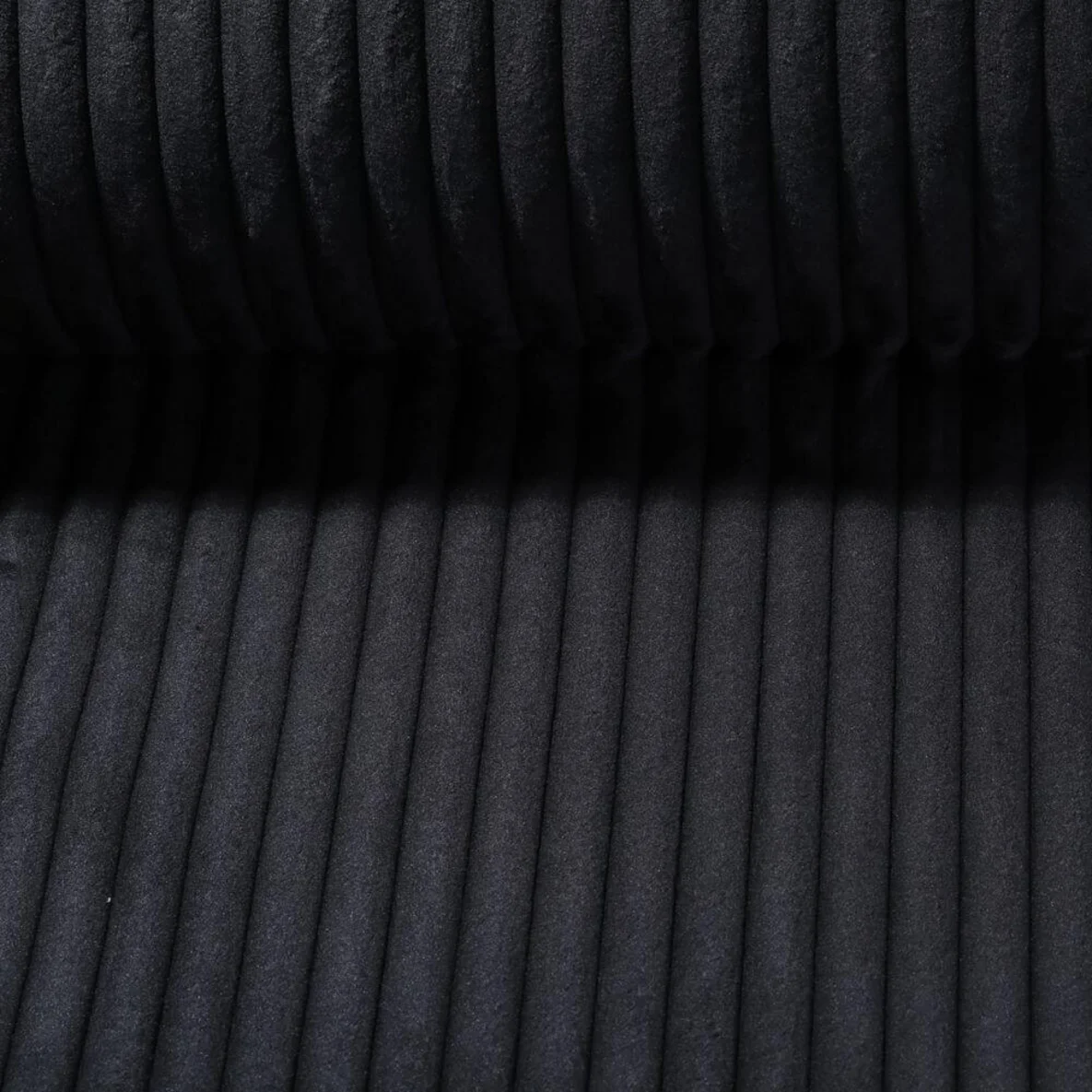 Polsterstoff "Hazel" XL Breitcord Uni Schwarz