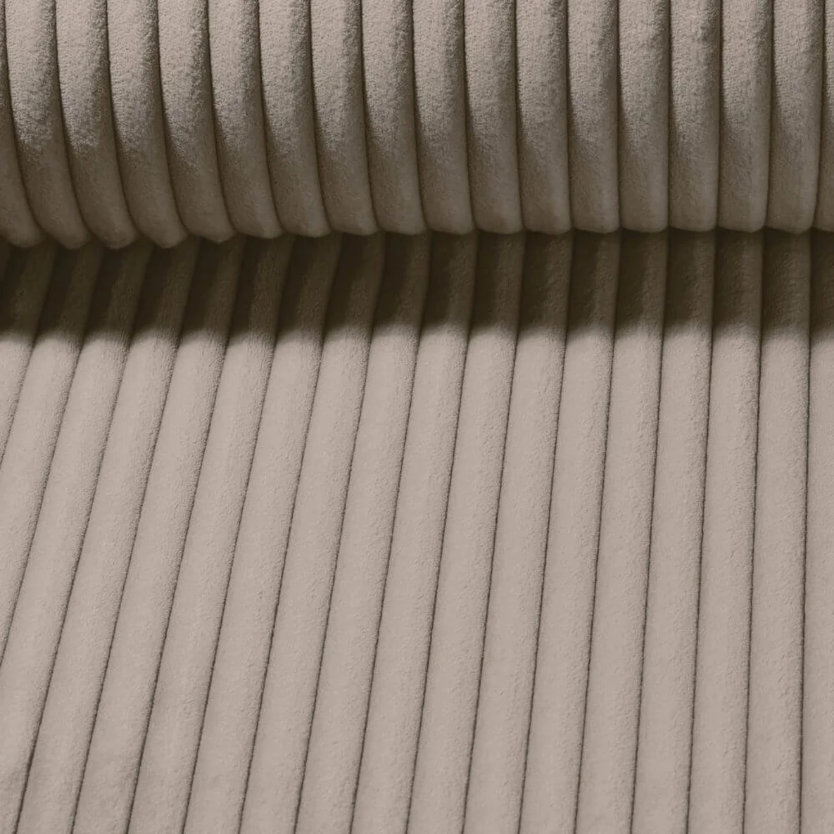 Polsterstoff "Hazel" XL Breitcord Uni Taupe