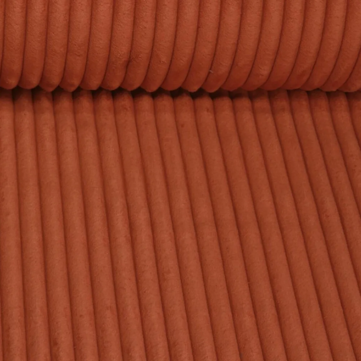 Polsterstoff "Hazel" XL Breitcord Uni Terracotta