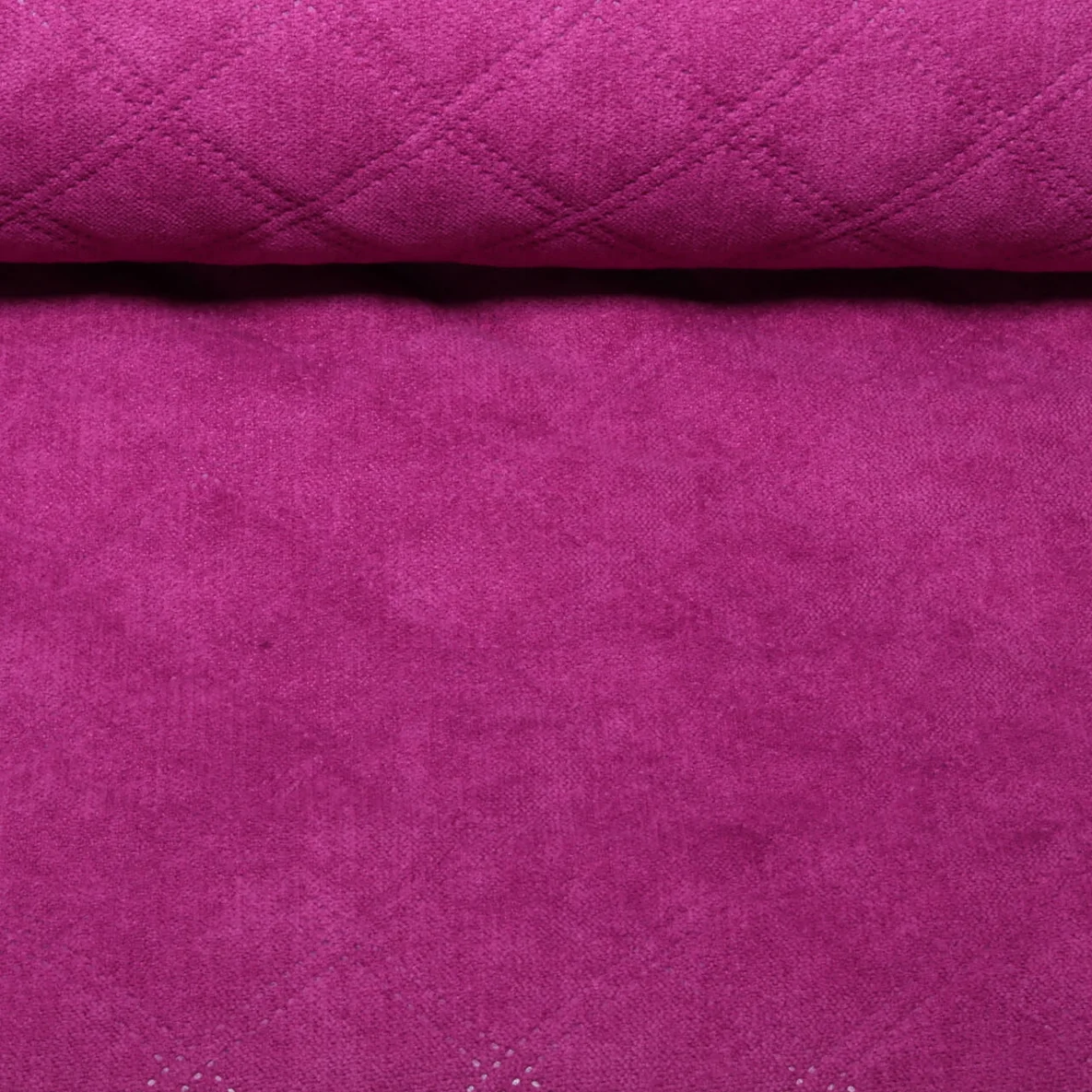 Polsterstoff "Hermine" Stepp-Optik Uni Fuchsia
