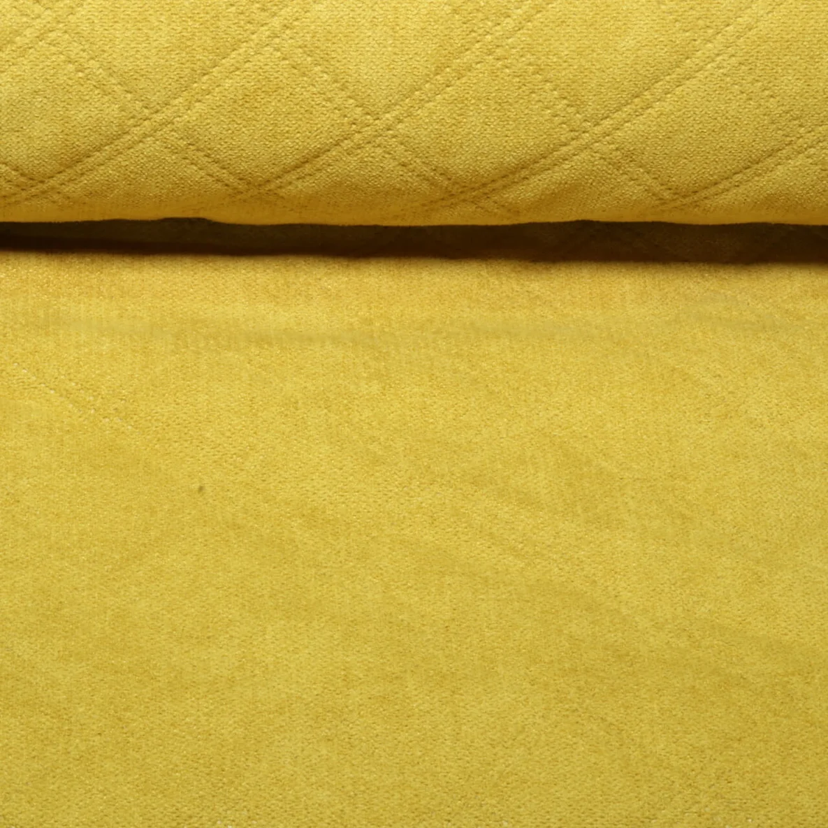 Polsterstoff "Hermine" Stepp-Optik Uni Gelb