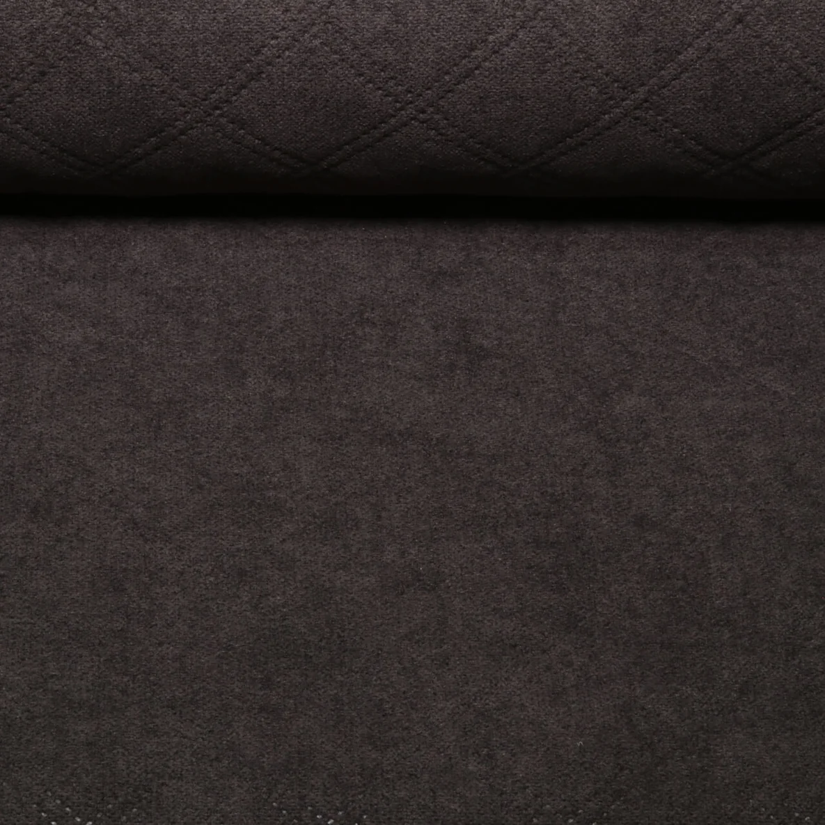 Polsterstoff "Hermine" Stepp-Optik Uni Mokkabraun