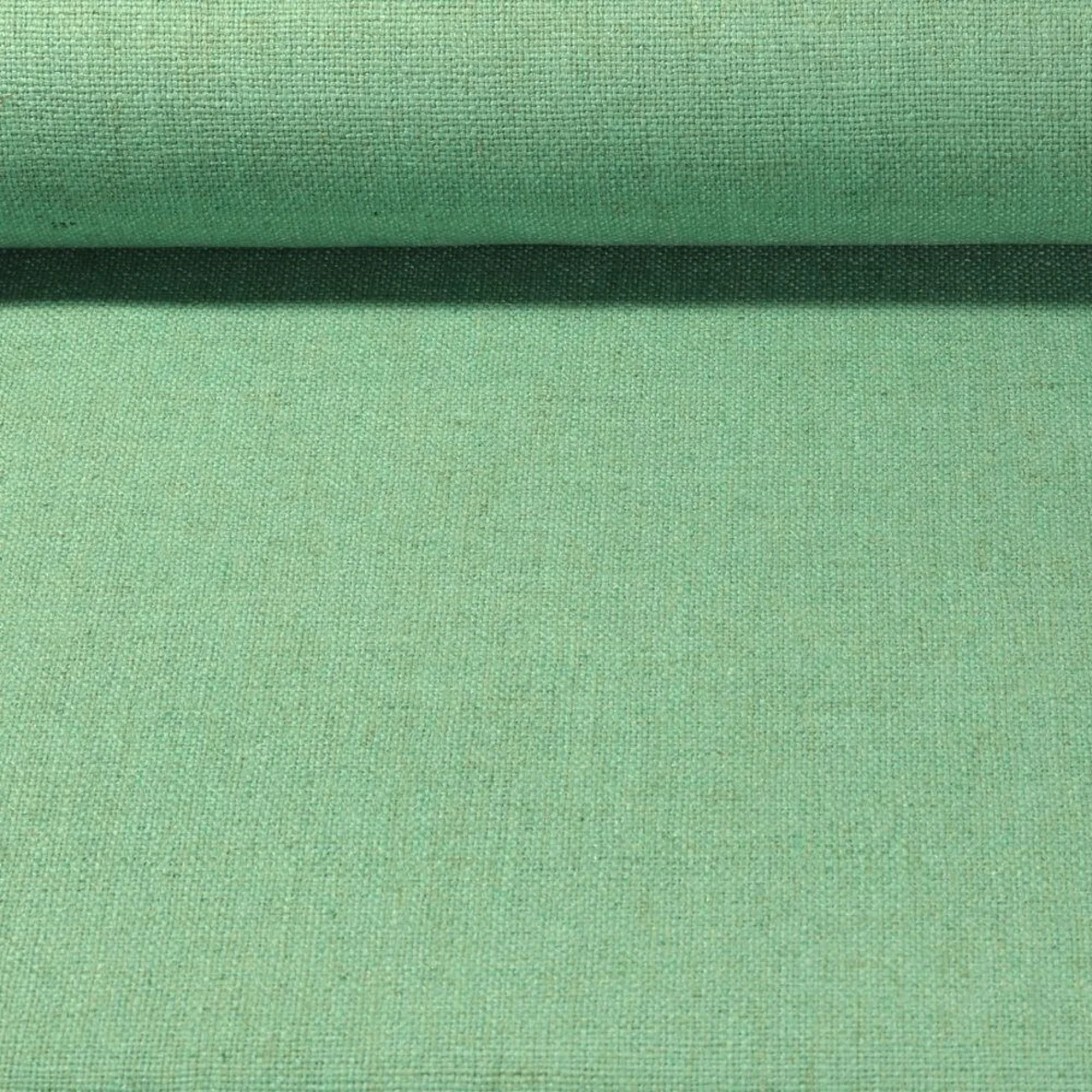 Polsterstoff "June" Uni Grasgrün Melange