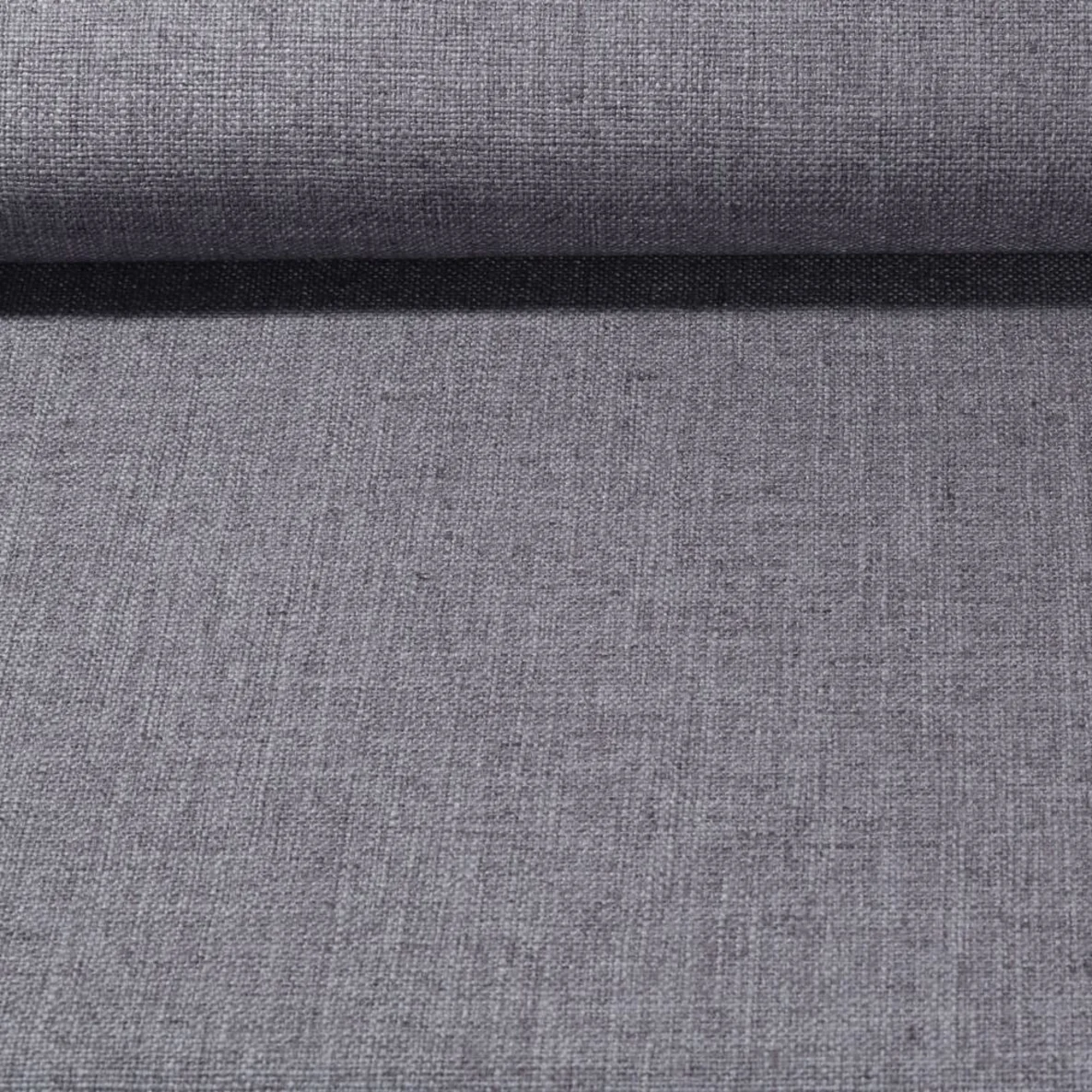 Polsterstoff "June" Uni Grau Melange