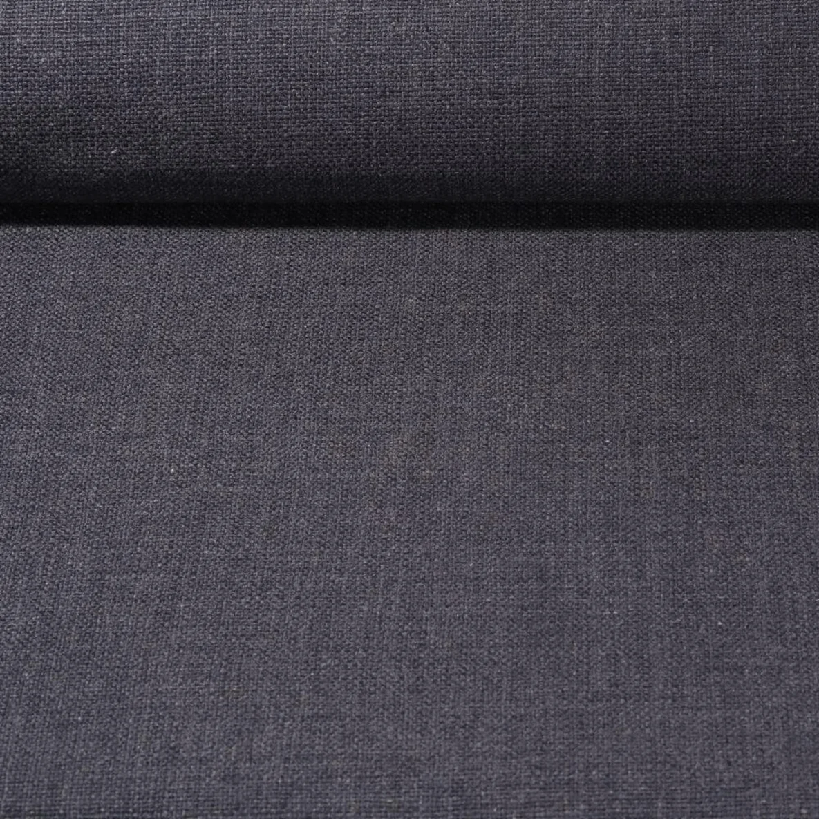 Polsterstoff "June" Uni Schwarz Melange