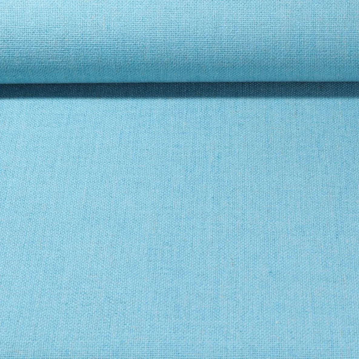 Polsterstoff "June" Uni Türkis Melange