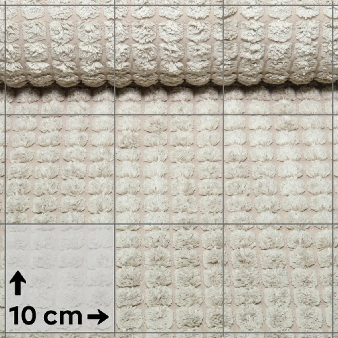 Polsterstoff Noppen-Struktur Uni Beige