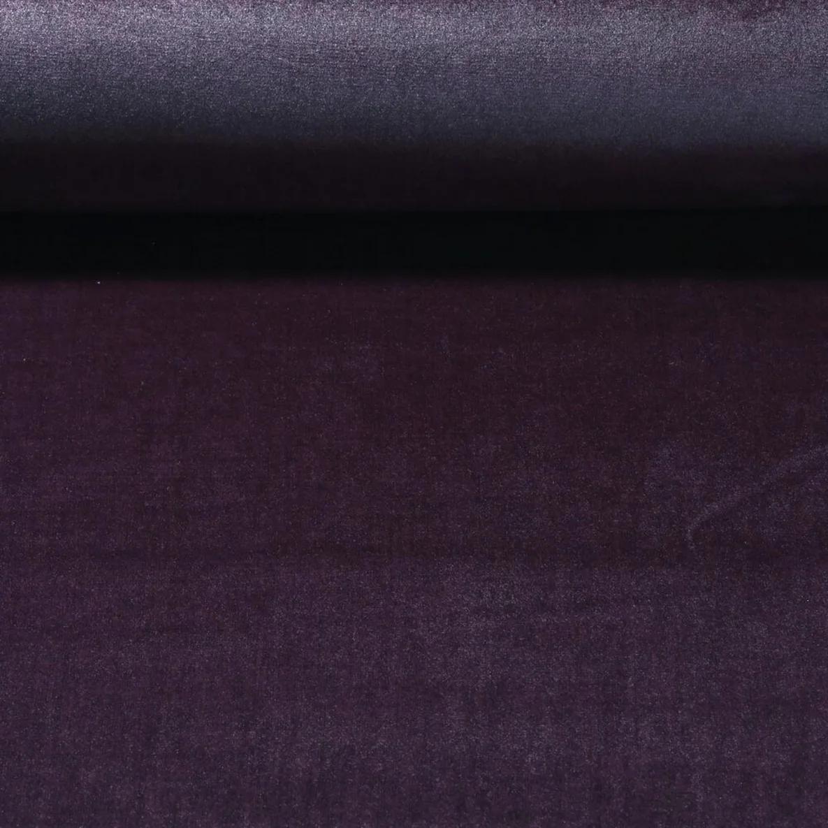 Polsterstoff Samt "Louise"  Uni Aubergine