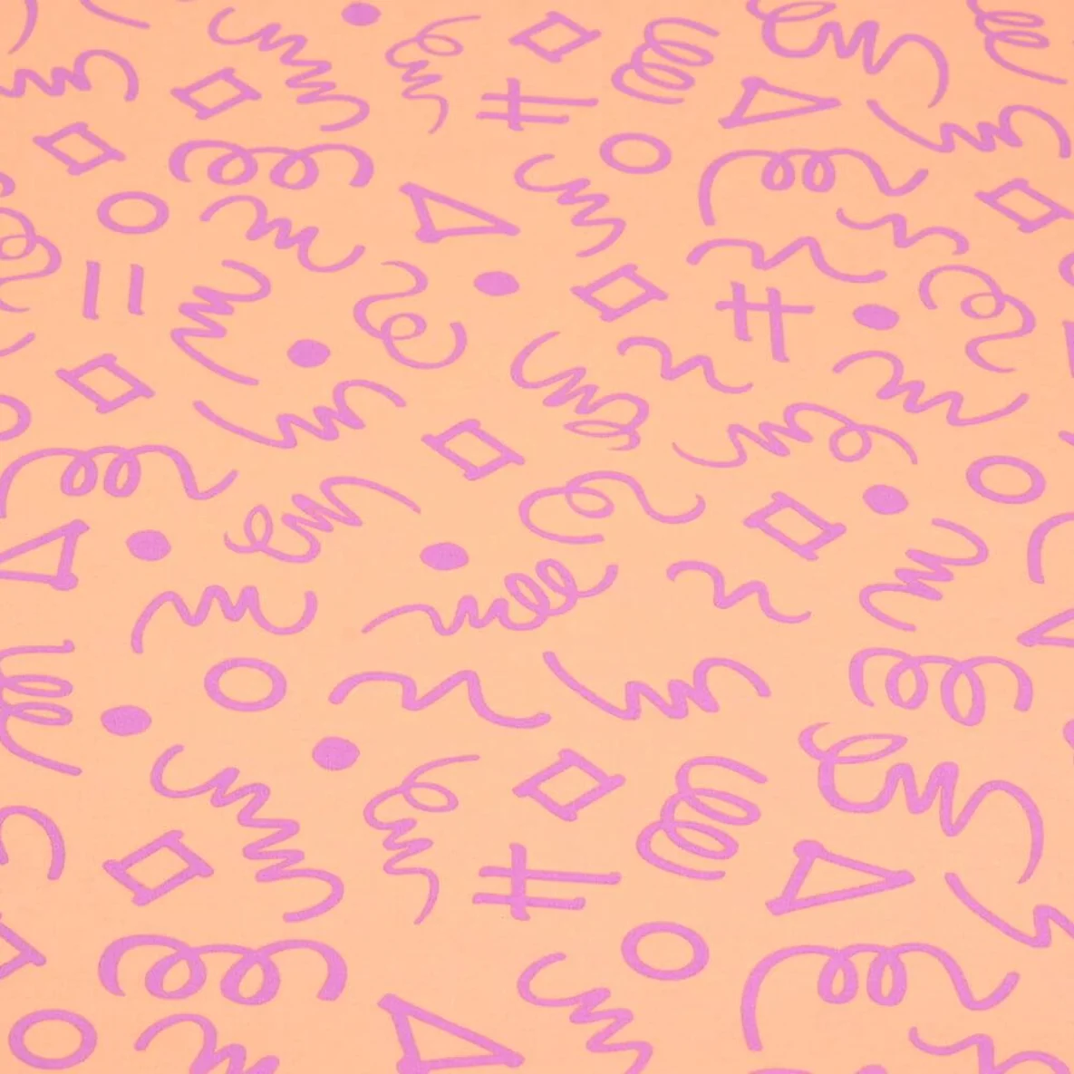 Popeline Geometrics Pfirsich