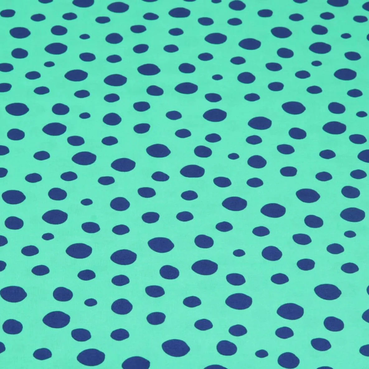 Popeline Geometrics Punkte Grün