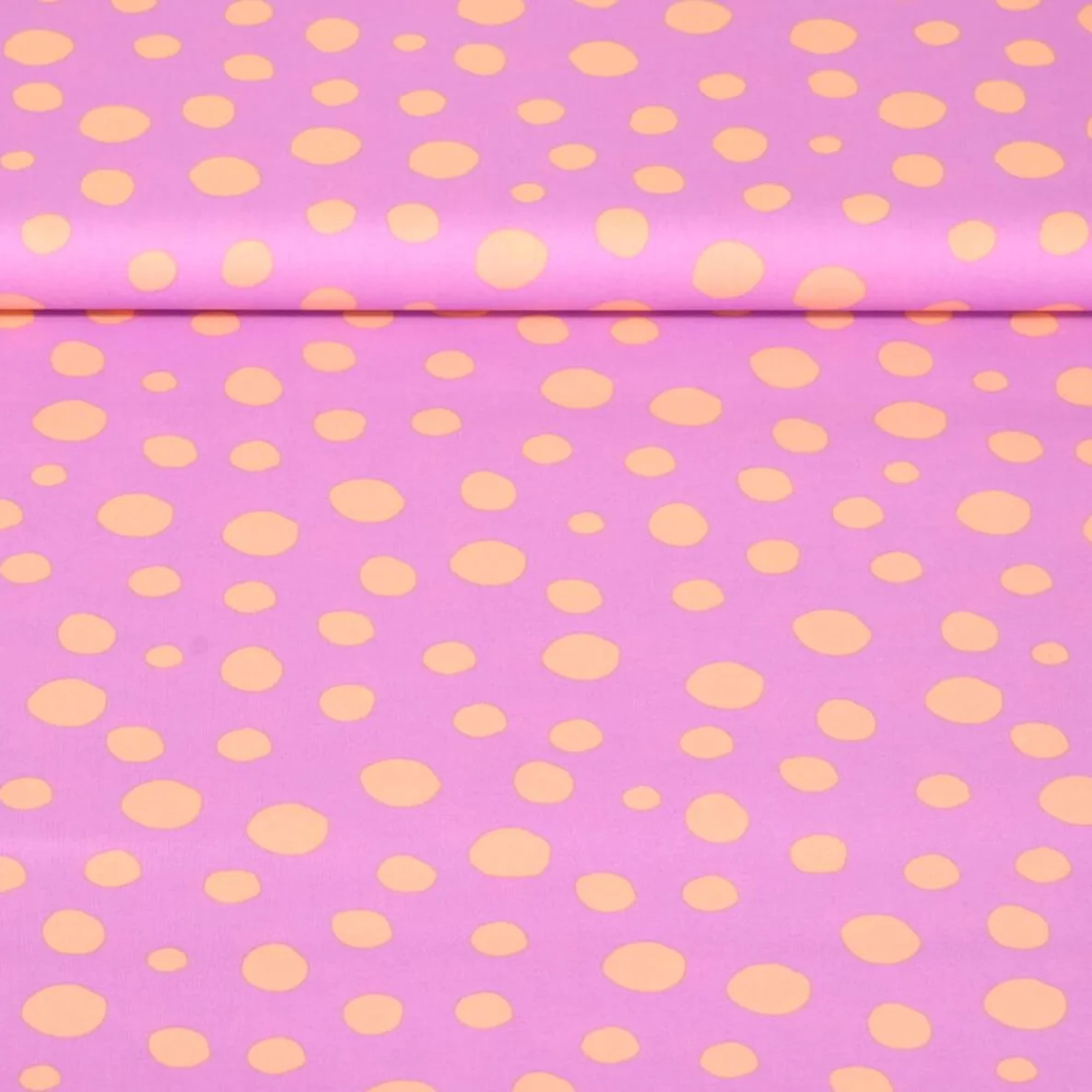 Popeline Geometrics Punkte Lila