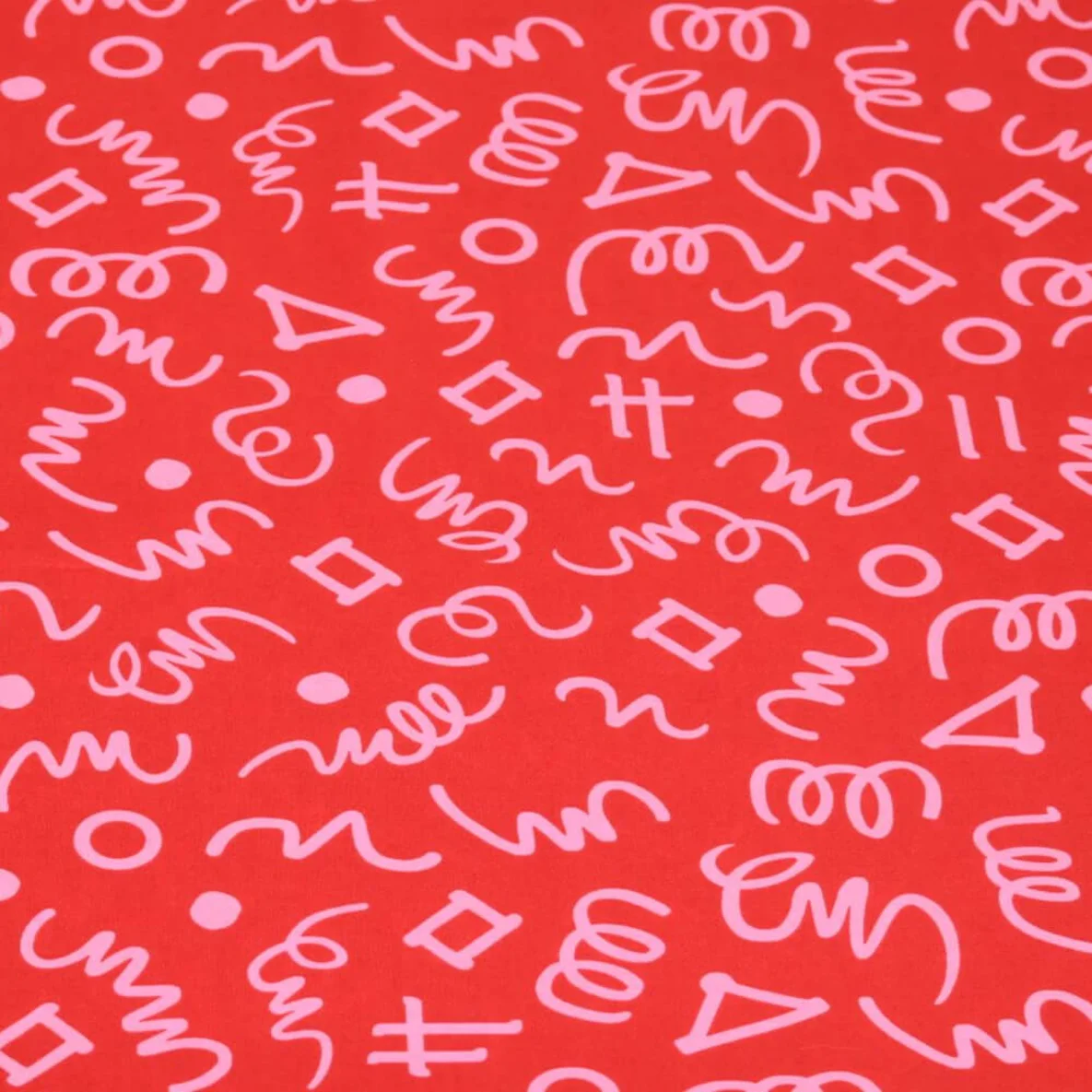 Popeline Geometrics Rot