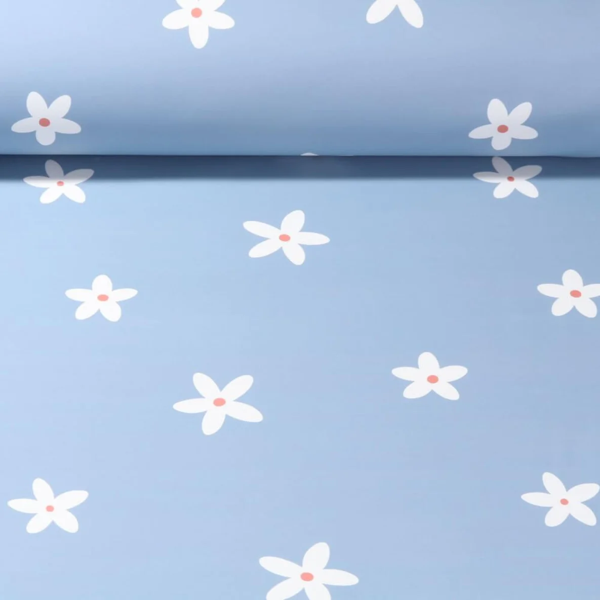 Regenjackenstoff Aqua Protect Kleine Blüten Blau