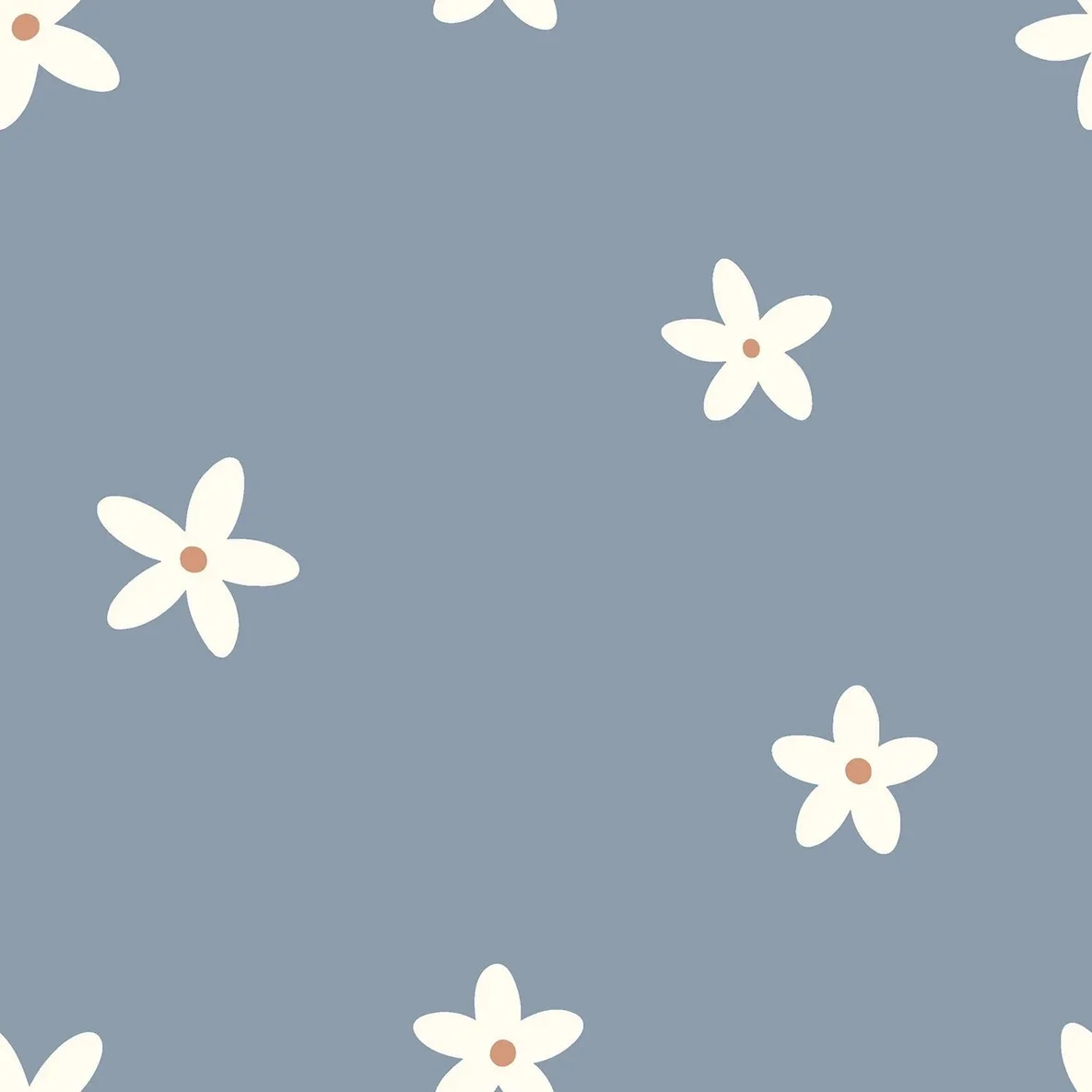 Regenjackenstoff Aqua Protect Kleine Blüten Blau