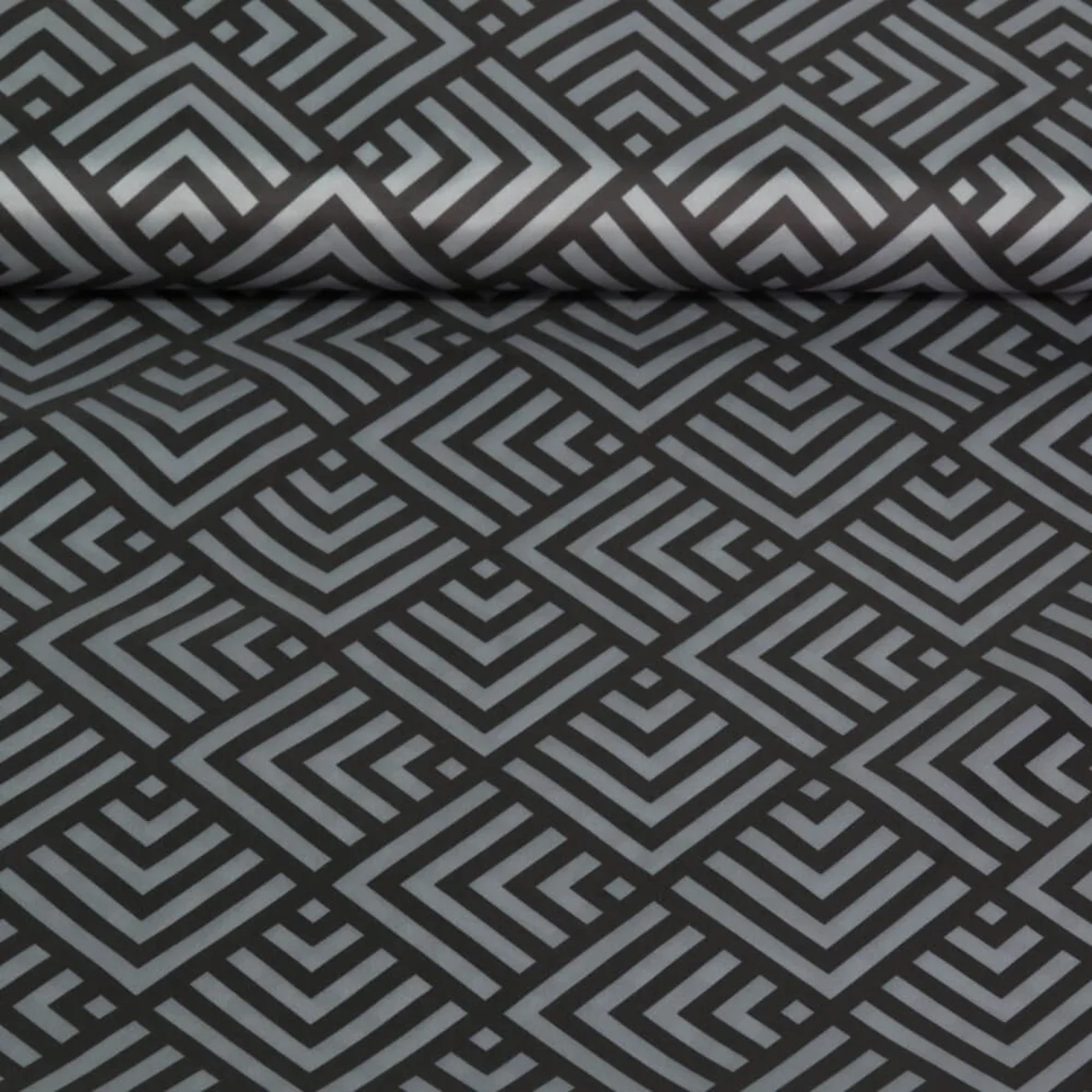 Regenjackenstoff Reflektor Schwarz Grau