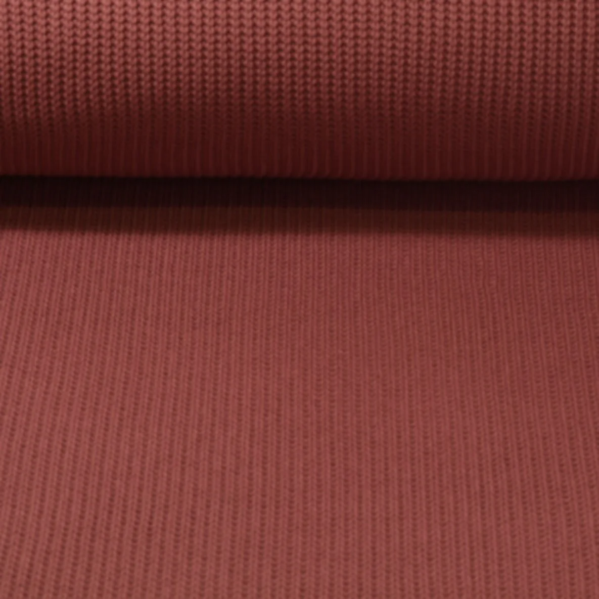 Rippen-Stricksweat Uni Altrosa