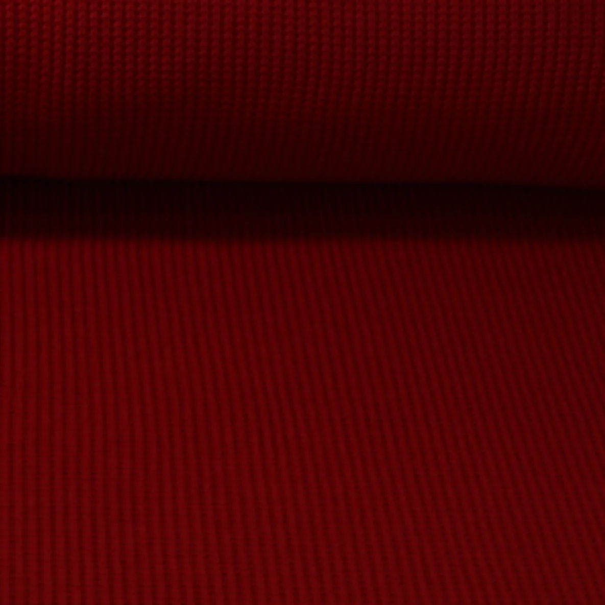 Rippen-Stricksweat Uni Bordeaux