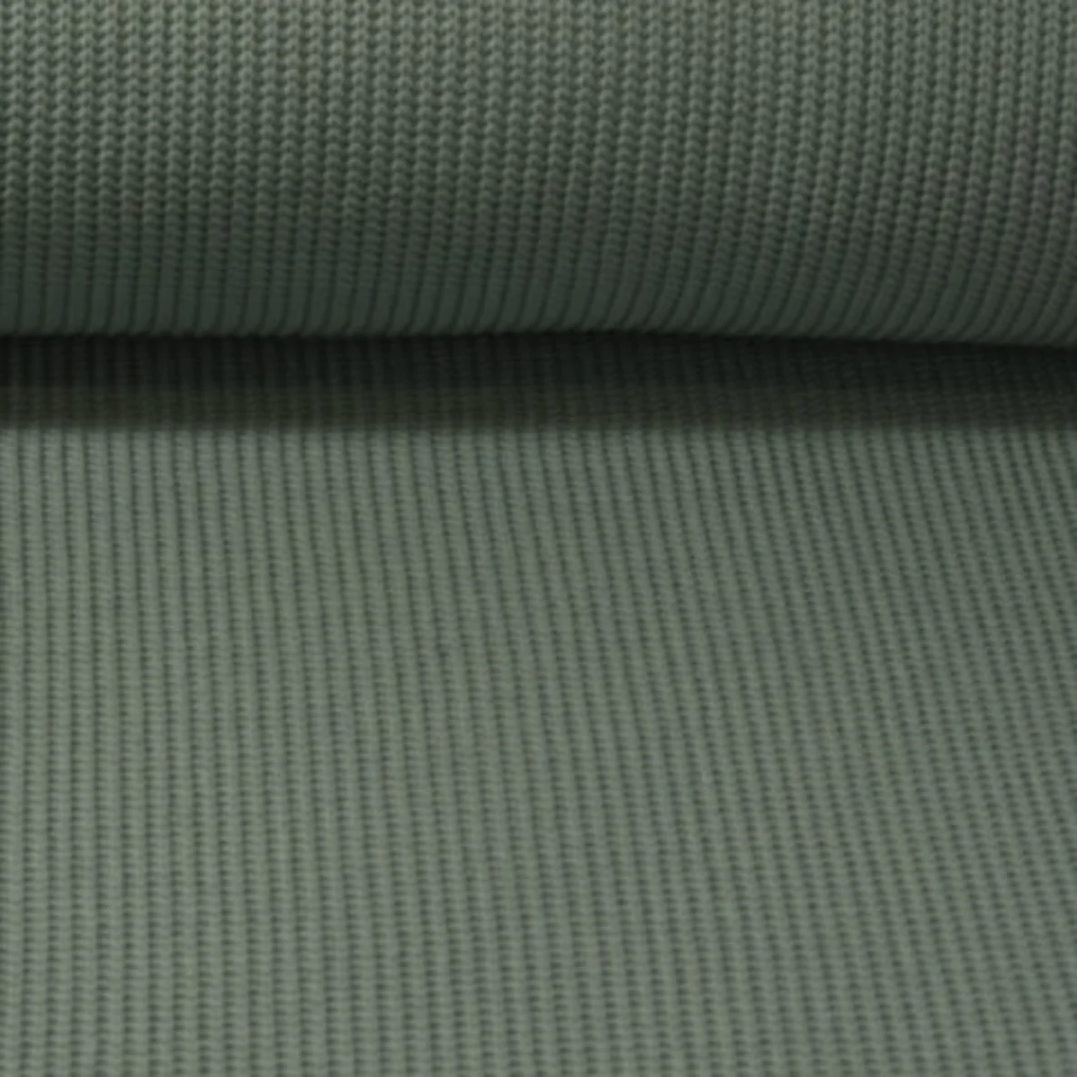 Rippen-Stricksweat Uni Dusty Mint