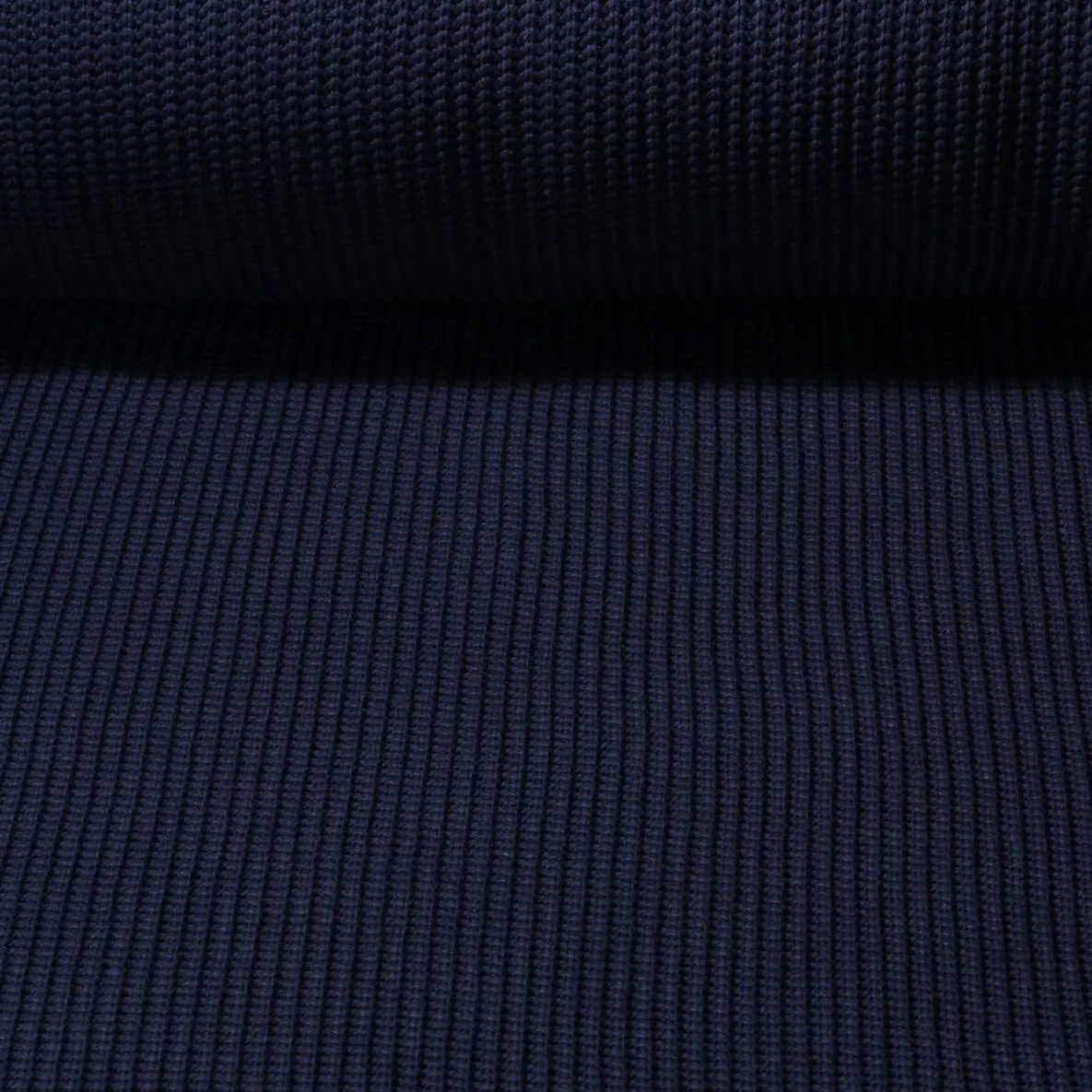Rippen-Stricksweat Uni Navy
