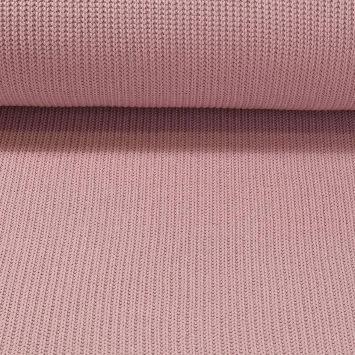 Rippen-Stricksweat Uni Rosa