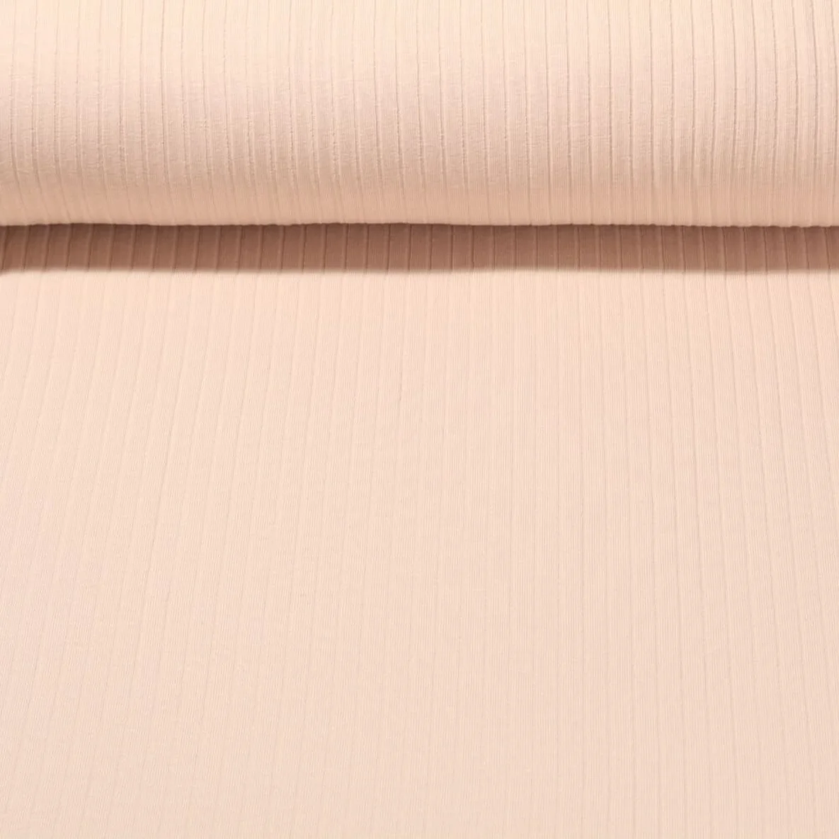 Rippjersey Breitripp Beige