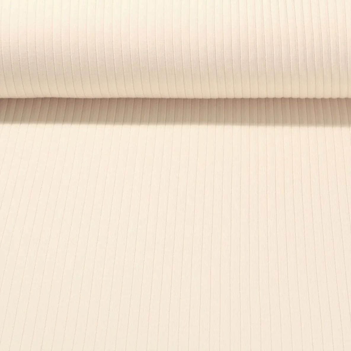 Rippjersey Breitripp Ecru