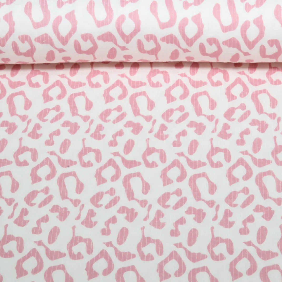 Rippjersey Leopard Ecru Rosa