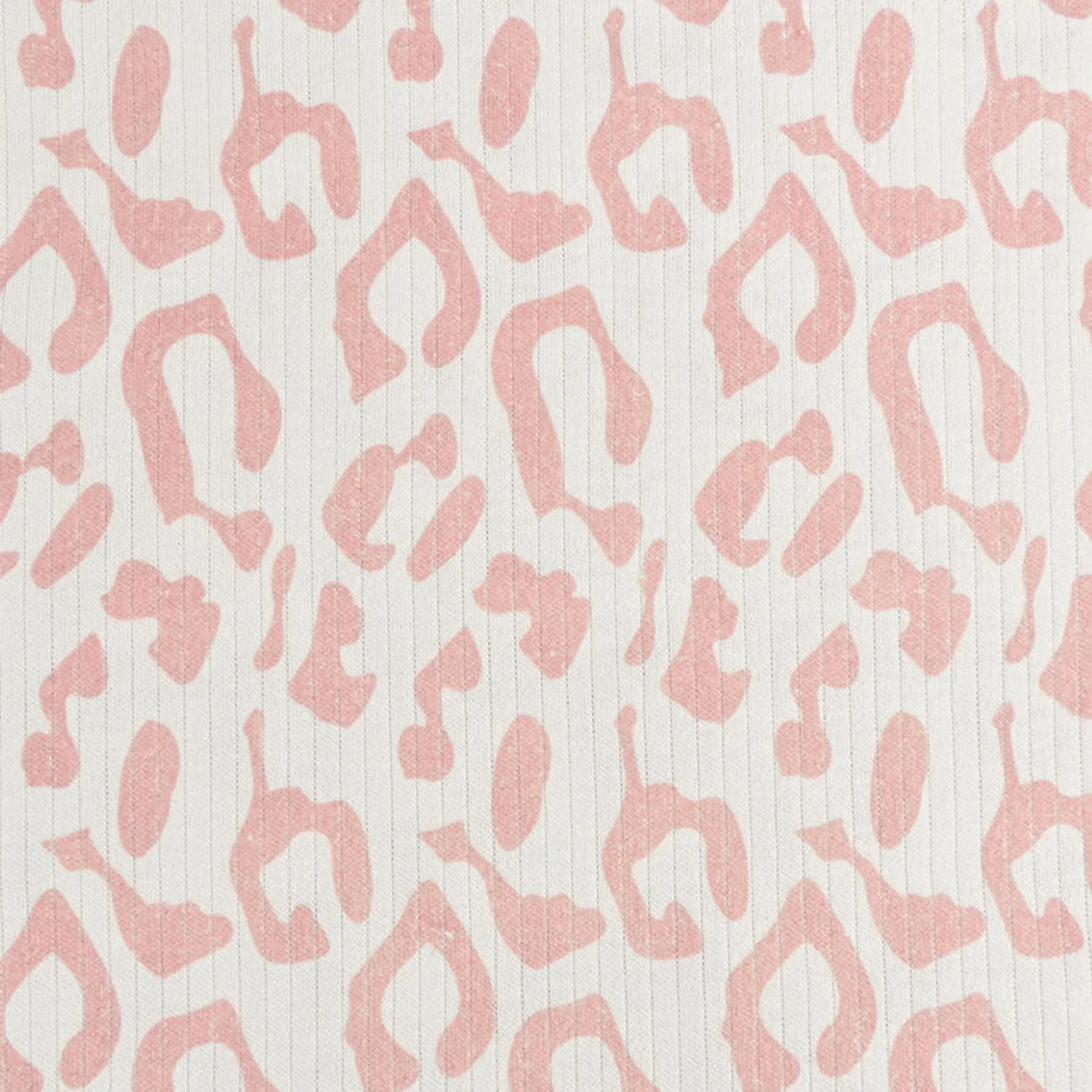 Rippjersey Leopard Ecru Rosa