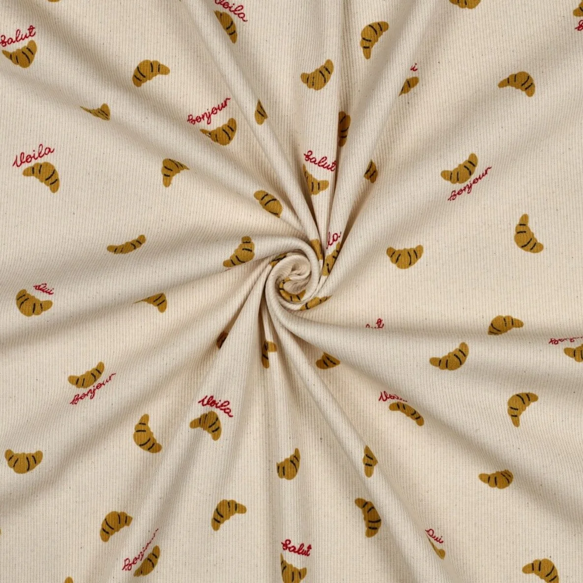 Rippjersey Natural Croissants Natur