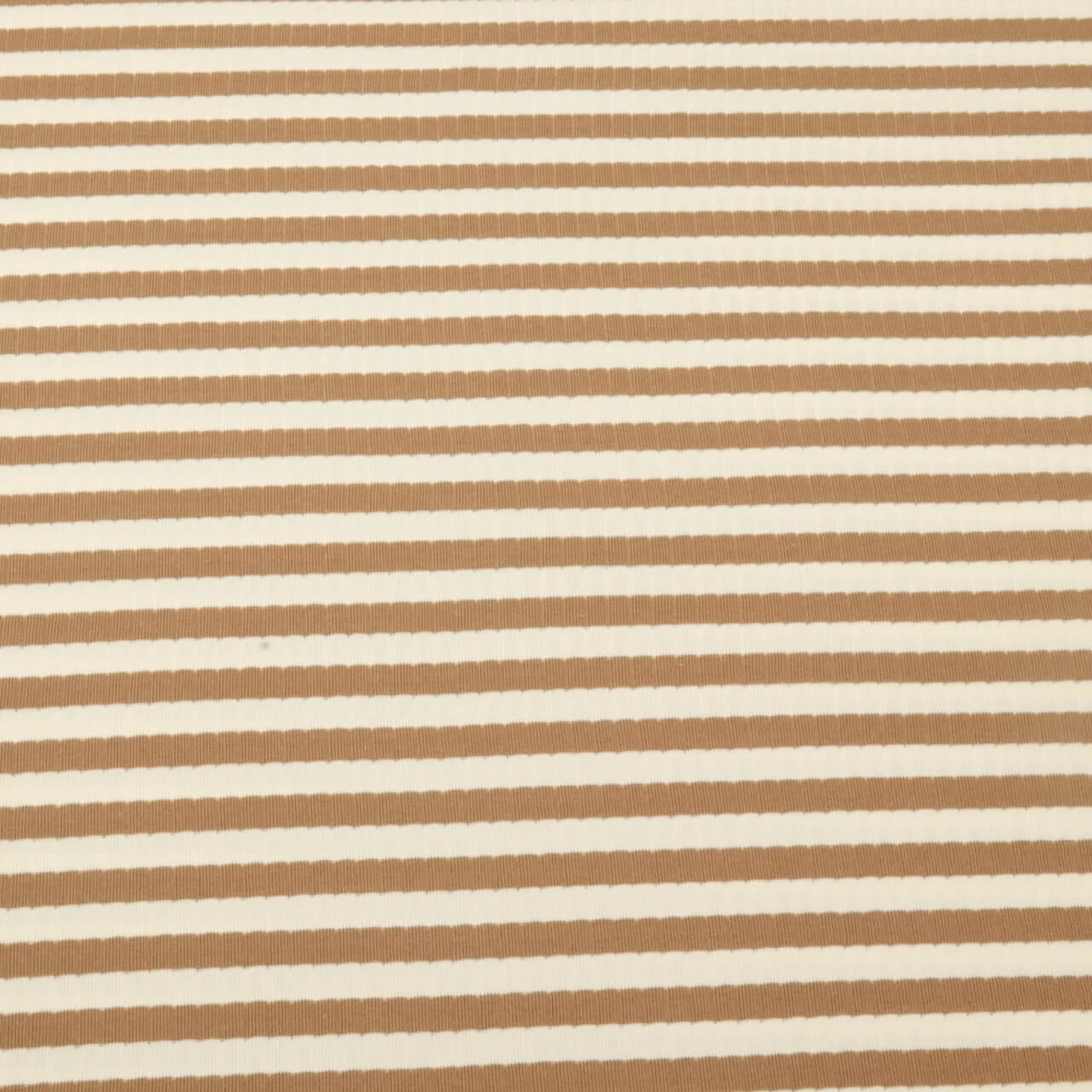 Rippjersey Streifen Braun Ecru