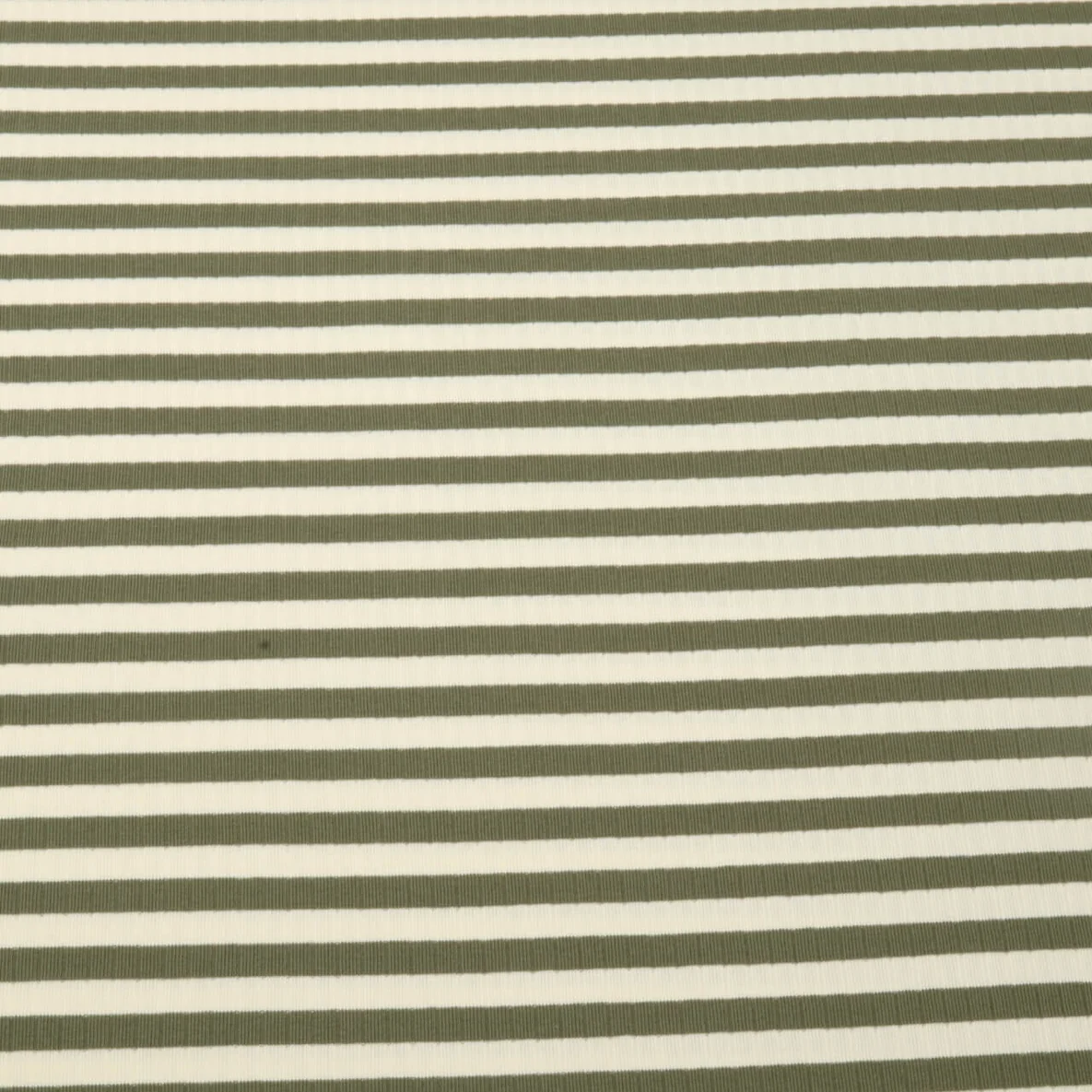 Rippjersey Streifen Grün Ecru