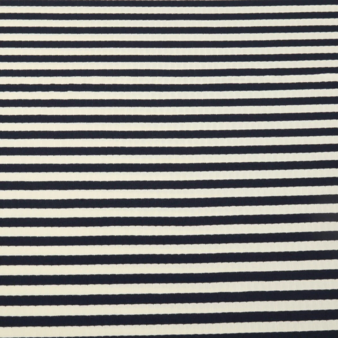 Rippjersey Streifen Navy Ecru