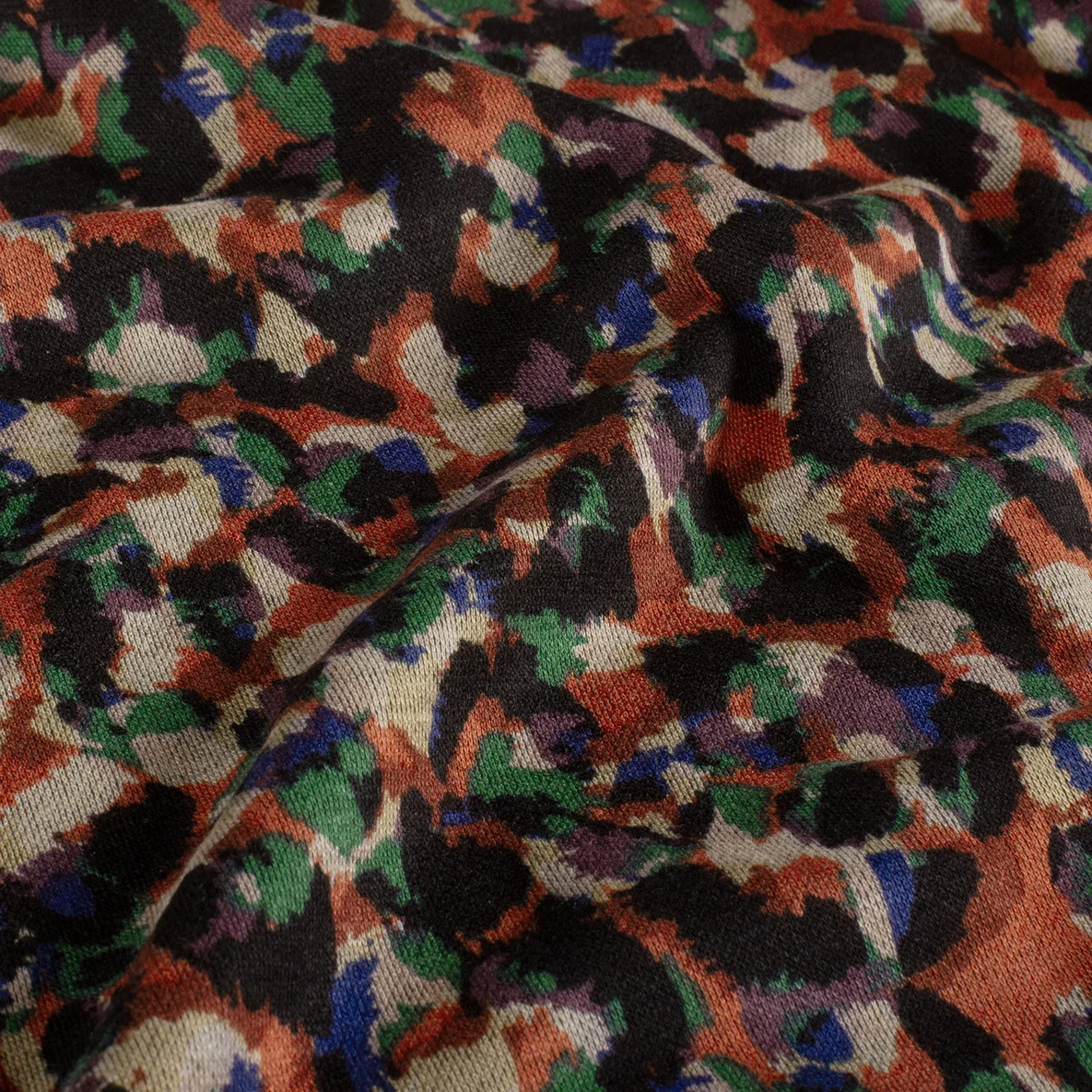 Romanit Jersey Abstrakt Orange Multicolor