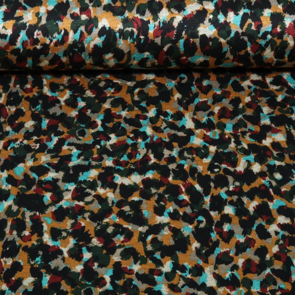 Romanit Jersey Abstrakt Türkis Multicolor