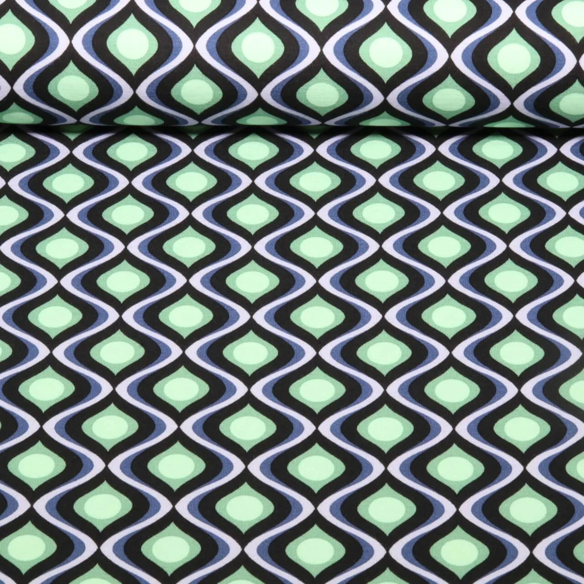 Romanit Jersey Grafisch Blau Grün