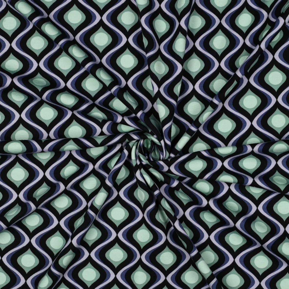 Romanit Jersey Grafisch Blau Grün