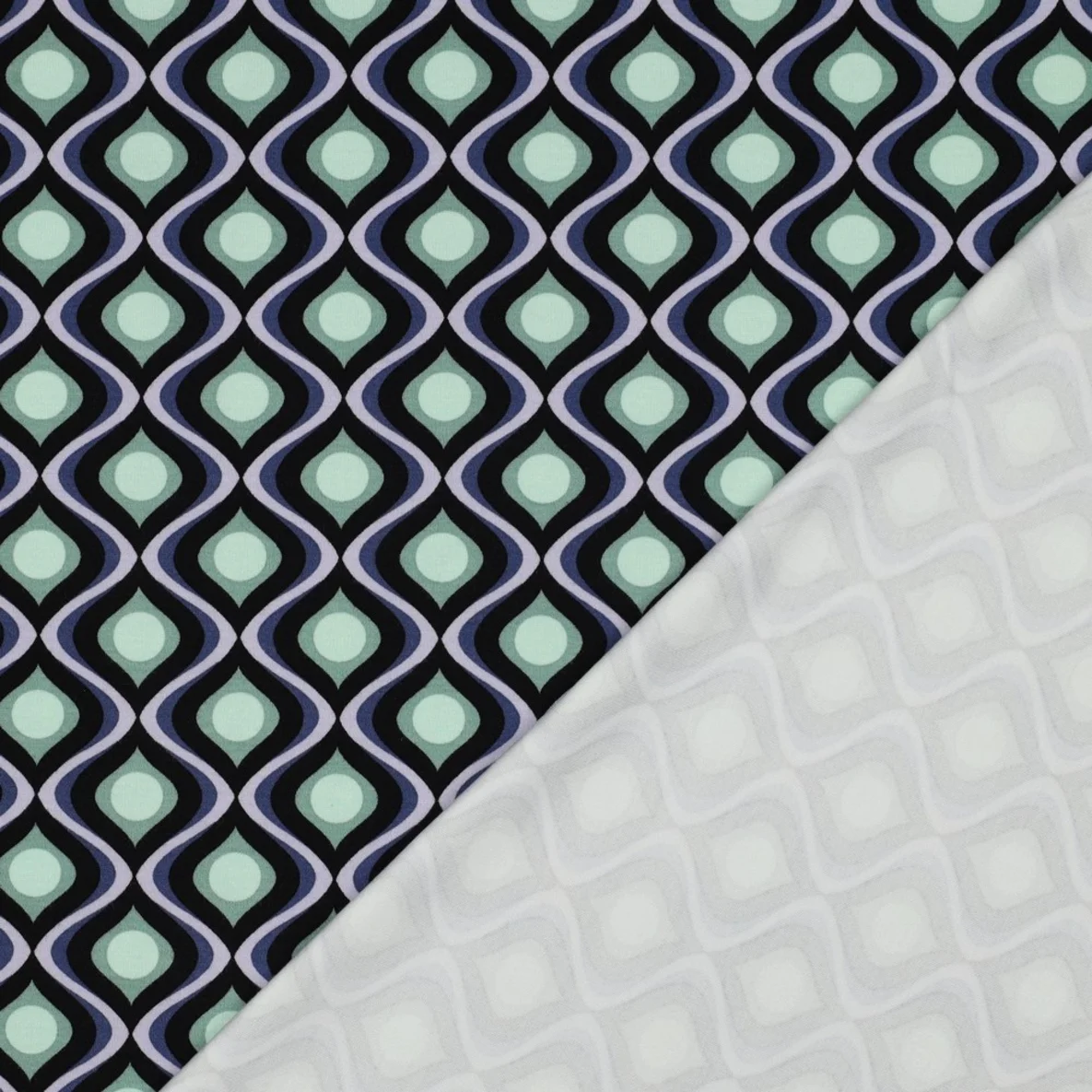 Romanit Jersey Grafisch Blau Grün