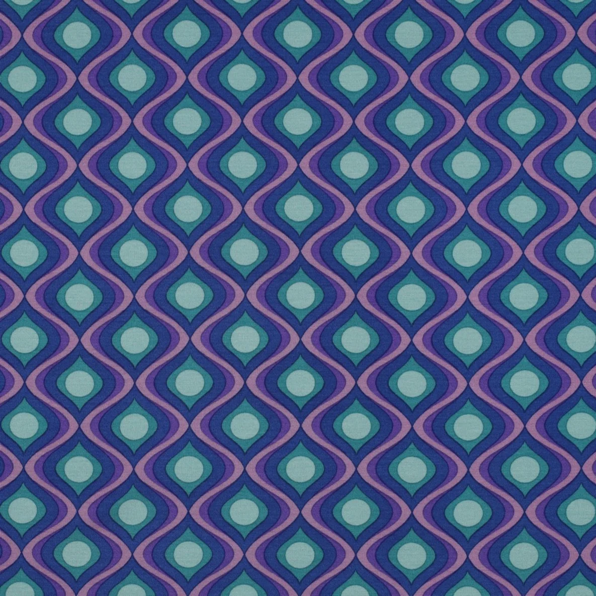 Romanit Jersey Grafisch Kobaltblau Grün